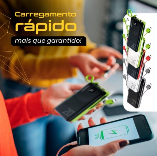 Bateria Portátil Powerback 20000 mah  - Imagem 7